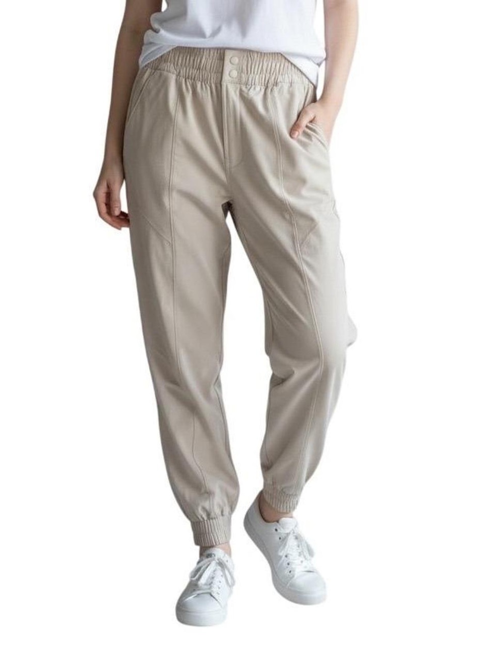 Abercrombie & Fitch Light Beige Jogger Track Pants